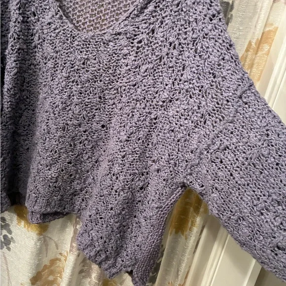 Free People Purple Textured Knit Top - Picture 3 of 4